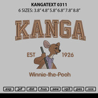 Kangatext 0311 Embroidery File 6 sizes