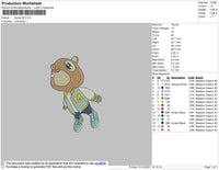 Kanye M Embroidery File 4 size