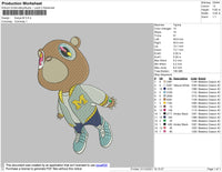 Kanye M Embroidery File 4 size