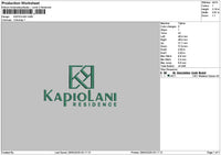 Kapiolanitext Embroidery File 6 sizes