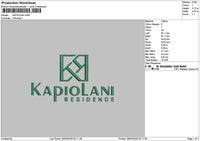 Kapiolanitext Embroidery File 6 sizes