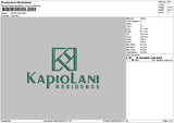 Kapiolanitext Embroidery File 6 sizes