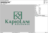 Kapiolanitext Embroidery File 6 sizes