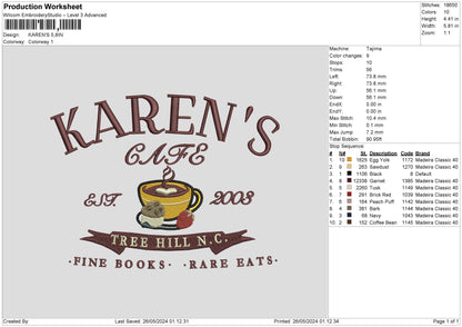Cafetext Embroidery Machine Design File 6 sizes