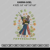 Karina Goel Embroidery File 4 size