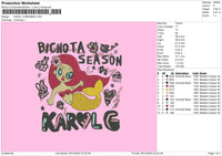 Mermaid K Embroiery File 6 sizes