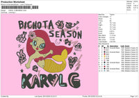 Mermaid K Embroiery File 6 sizes