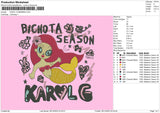 Mermaid K Embroiery File 6 sizes