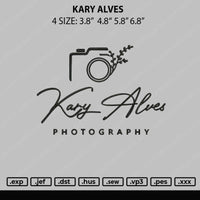 Kary Alves Embroidery File 4 size