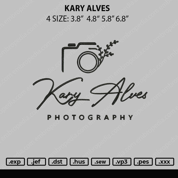Kary Alves Embroidery File 4 size