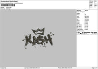 Kashtext Embroidery File 6 sizes