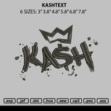 Kashtext Embroidery File 6 sizes