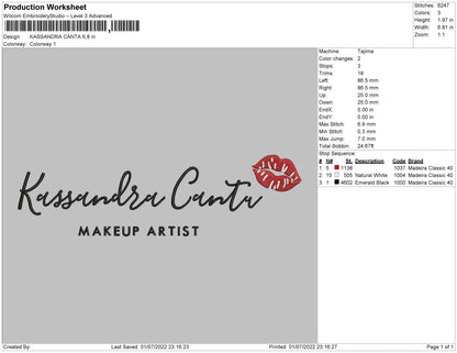 Kassandra Canta Embroidery File 4 sizes