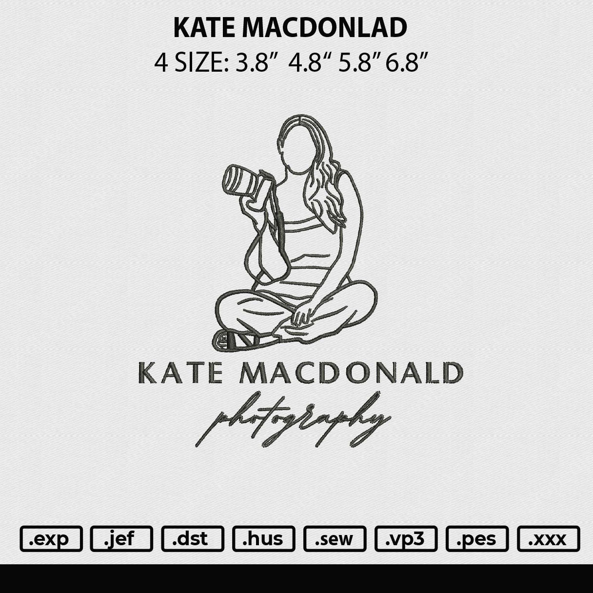 Kate Macdonald Embroidery File 4 size