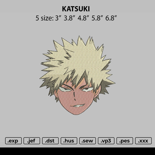 Katsuki Embroidery File 5 size