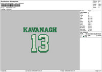 Kavanaghtext Embroidery File 6 sizes