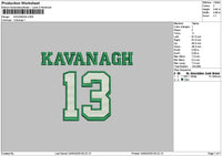 Kavanaghtext Embroidery File 6 sizes