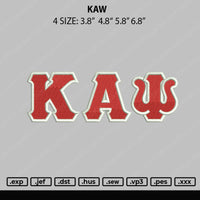 Kaw Embroidery File 4 Size