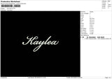 Kaylea Embroidery File 6 sizes