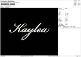 Kaylea Embroidery File 6 sizes