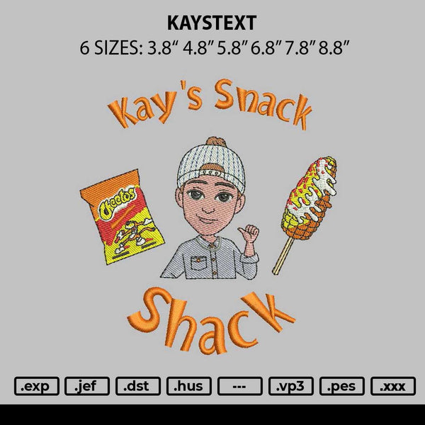 Kaystext Embroidery File 6 sizes