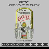 Kaytext Embroidery File 6 sizes