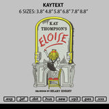 Kaytext Embroidery File 6 sizes