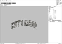 Keyys Make Up Embroidery File 5 sizes