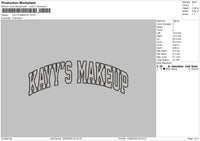 Keyys Make Up Embroidery File 5 sizes