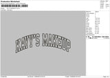 Keyys Make Up Embroidery File 5 sizes