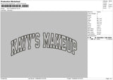 Keyys Make Up Embroidery File 5 sizes
