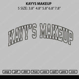 Keyys Make Up Embroidery File 5 sizes