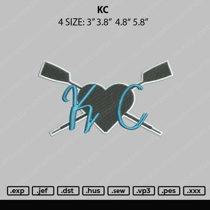KC Embroidery File 5 sizes