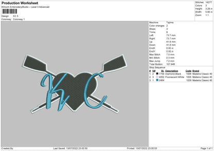 KC Embroidery File 5 sizes