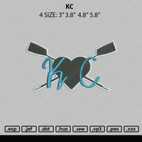 KC Embroidery File 5 sizes