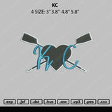 KC Embroidery File 5 sizes