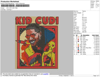 Kid Cudi Embroidery File 4 size