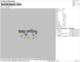 Keep Smiling Embroidery File 3 size 3 file