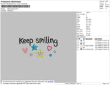 Keep Smiling Embroidery File 3 size 3 file
