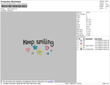 Keep Smiling Embroidery File 3 size 3 file