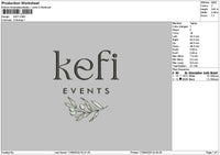 Kefitext Embroidery File 6 sizes