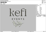 Kefitext Embroidery File 6 sizes