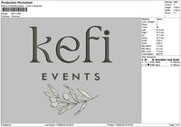 Kefitext Embroidery File 6 sizes