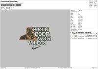 Kein Bier Embroidedry File 6 sizes