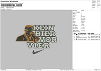 Kein Bier Embroidedry File 6 sizes