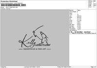 Kellytext Embroidery File  6 sizes