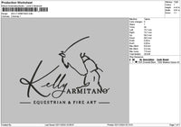 Kellytext Embroidery File  6 sizes