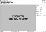 Keningstontext Embroidery File 6 sizes