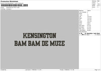 Keningstontext Embroidery File 6 sizes