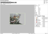 Ken Kaneki Rectangle Embroidery File 5 sizes